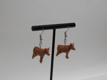 Load image into Gallery viewer, Brown Cow Earrings
