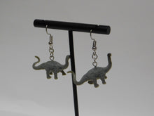 Load image into Gallery viewer, Grey Brontosaurus Earrings
