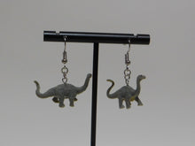 Load image into Gallery viewer, Grey Brontosaurus Earrings
