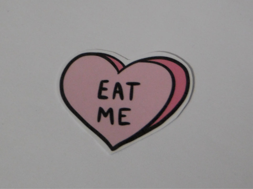 Eat Me Heart Sticker