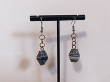 Load image into Gallery viewer, Recycled Paper Bead Earrings
