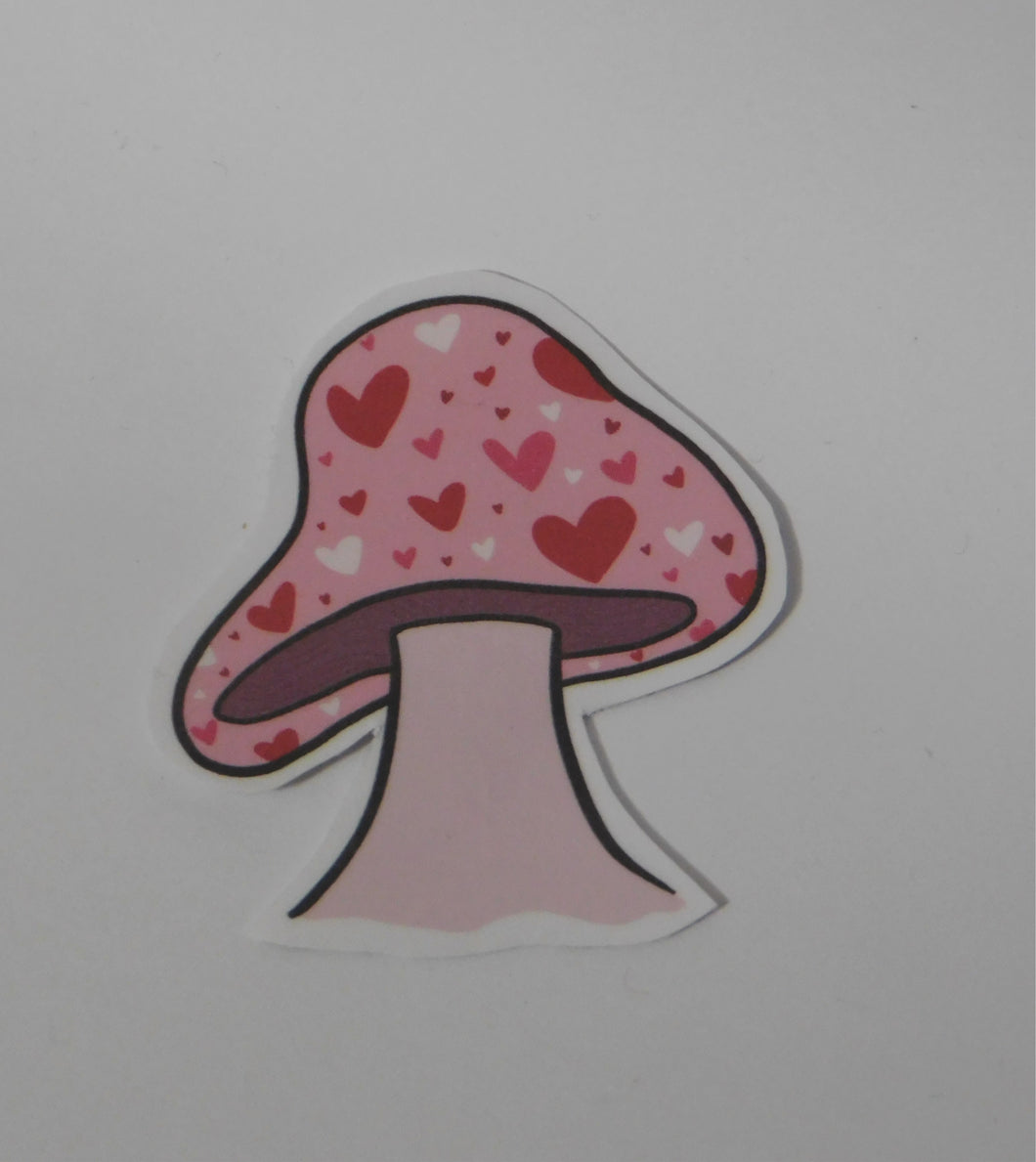 Heart Mushroom Sticker