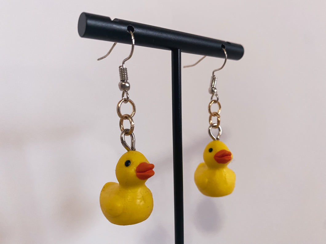 Mini Rubber Duck Earrings